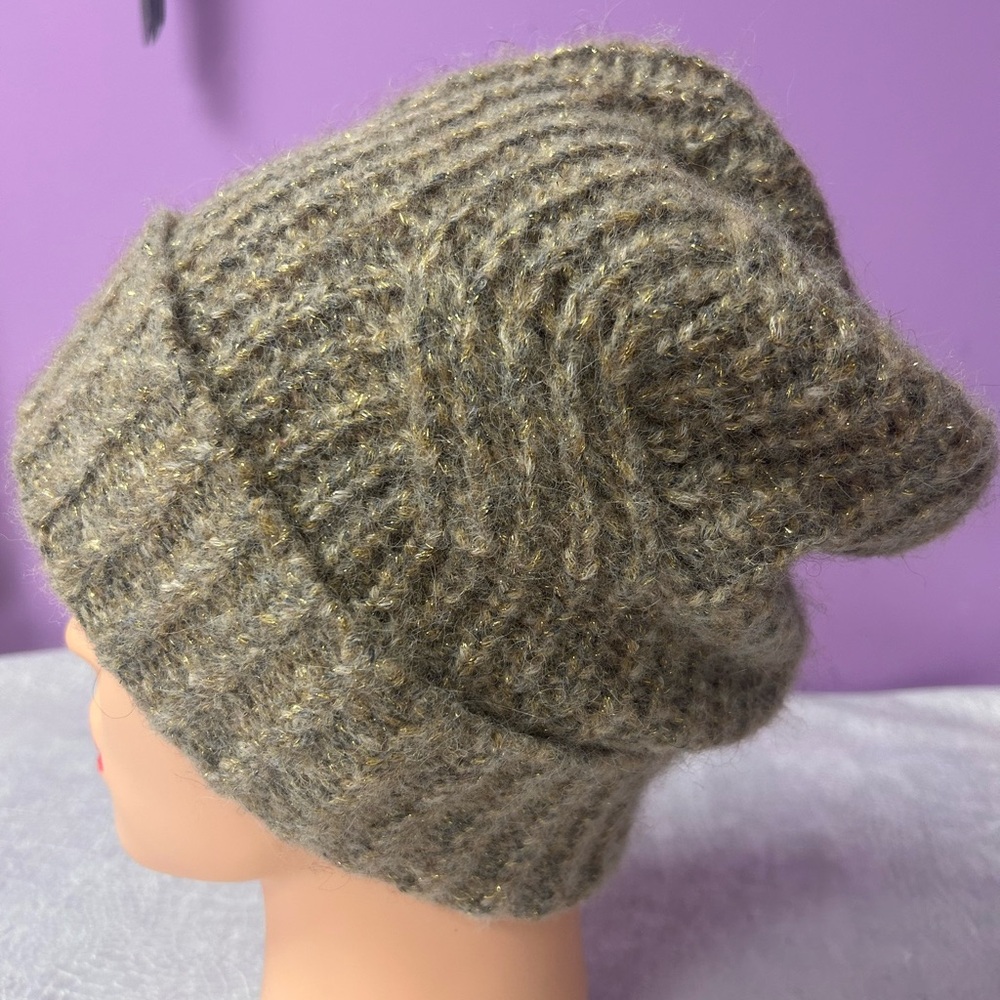 Brooks Brothers Tan Ribbed Knit Hat